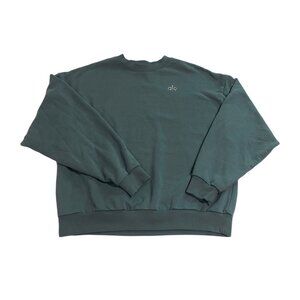 ALO Yoga Accolade Crewneck Pullover in Teal Agate